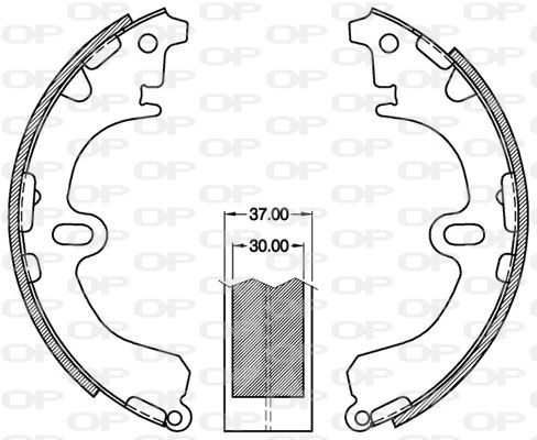 OPEN PARTS Piduriklotside komplekt BSA2142.00